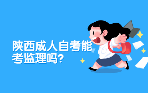 陜西成人自考能考監理嗎?