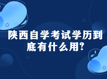 陜西自學(xué)考試學(xué)歷到底有什么用?